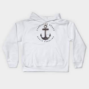 Currituck Beach, NC Summertime Vacationing Big Anchor Kids Hoodie